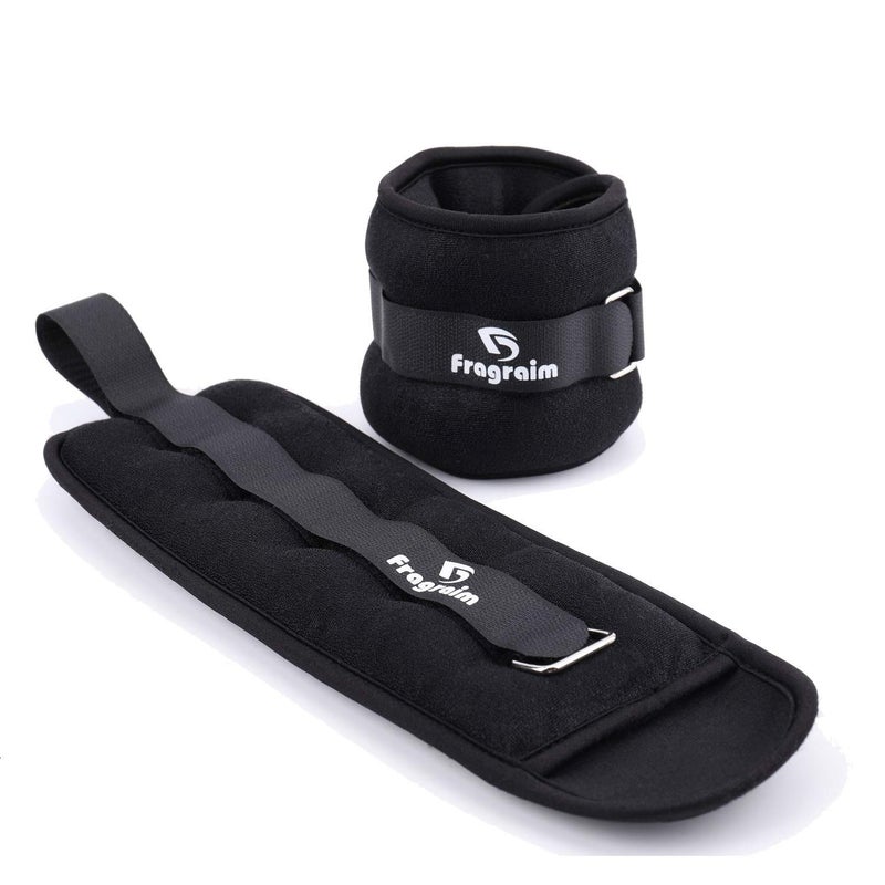Fragraim Ankle Weights, 1 Lb X 2 Wrist Leg Arm Weights for Women and Men, Comfortable and Soft, Pretty Sturdy, Perfect for Dancing, Running, Walking, Fitness, Workout, Physical Therapy - Black - Image 1